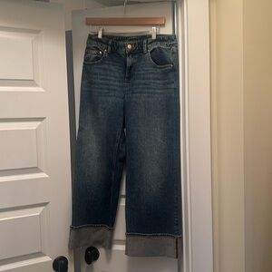 Talbots wide leg cuffed jeans
